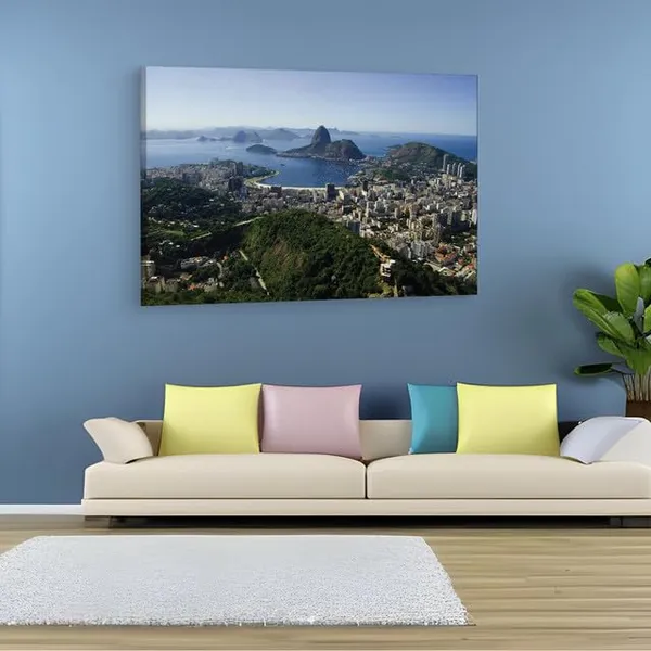 Multicolor_Rio_De_Janeiro_View,_Wooden_Framed_Canvas_Paintings_|_For_Home_Decor_|_Bedroom,_Living_Room,Wall_Decoration_|_Wall_Art_Painting,_Ct0198,_Size_16_X_24_In