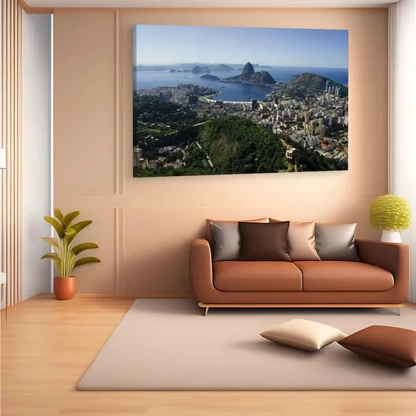 Multicolor_Rio_De_Janeiro_View,_Wooden_Framed_Canvas_Paintings_|_For_Home_Decor_|_Bedroom,_Living_Room,Wall_Decoration_|_Wall_Art_Painting,_Ct0198,_Size_16_X_24_In