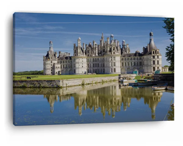 Multicolor_Ch?Teau_De_Chambord,_Wooden_Framed_Canvas_Paintings_|_For_Home_Decor_|_Bedroom,_Living_Room,Wall_Decoration_|_Wall_Art_Painting,_Ct0200,_Size_16_X_24_In