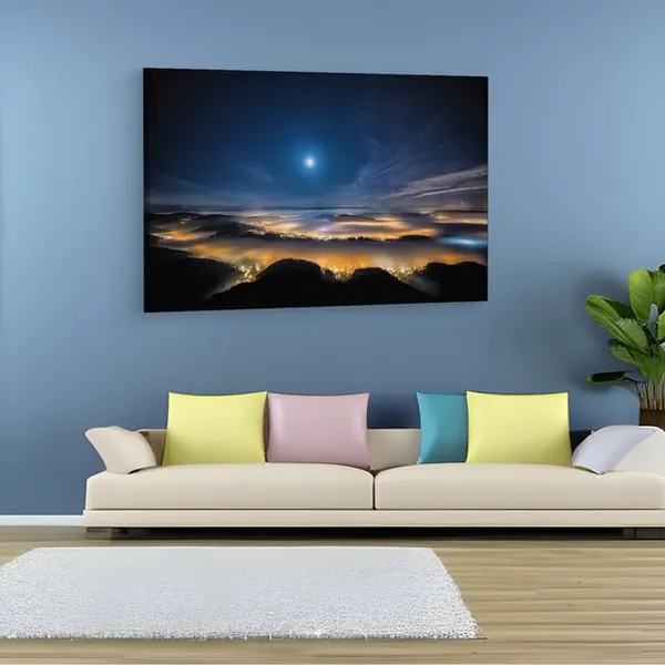 Multicolor_Birds_Eye_Night_Sky,_Wooden_Framed_Canvas_Paintings_|_For_Home_Decor_|_Bedroom,_Living_Room,Wall_Decoration_|_Wall_Art_Painting,_Ct0202,_Size_16_X_24_In