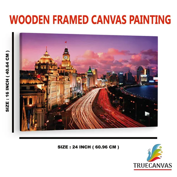 Multicolor_The_Bund,_Wooden_Framed_Canvas_Paintings_|_For_Home_Decor_|_Bedroom,_Living_Room,Wall_Decoration_|_Wall_Art_Painting,_Ct0203,_Size_16_X_24_In