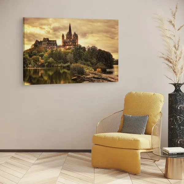 Multicolor_Limburg_Cathedral,_Wooden_Framed_Canvas_Paintings_|_For_Home_Decor_|_Bedroom,_Living_Room,Wall_Decoration_|_Wall_Art_Painting,_Ct0204,_Size_16_X_24_In