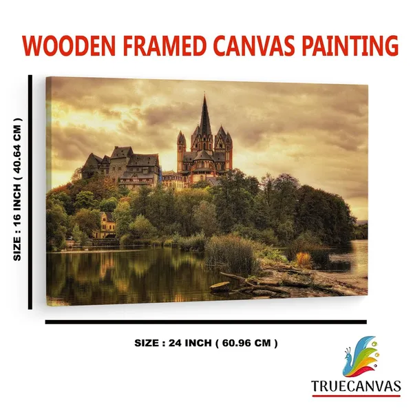 Multicolor_Limburg_Cathedral,_Wooden_Framed_Canvas_Paintings_|_For_Home_Decor_|_Bedroom,_Living_Room,Wall_Decoration_|_Wall_Art_Painting,_Ct0204,_Size_16_X_24_In