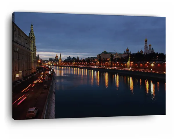Multicolor_Moskva_River,_Wooden_Framed_Canvas_Paintings_|_For_Home_Decor_|_Bedroom,_Living_Room,Wall_Decoration_|_Wall_Art_Painting,_Ct0208,_Size_16_X_24_In