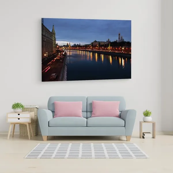 Multicolor_Moskva_River,_Wooden_Framed_Canvas_Paintings_|_For_Home_Decor_|_Bedroom,_Living_Room,Wall_Decoration_|_Wall_Art_Painting,_Ct0208,_Size_16_X_24_In