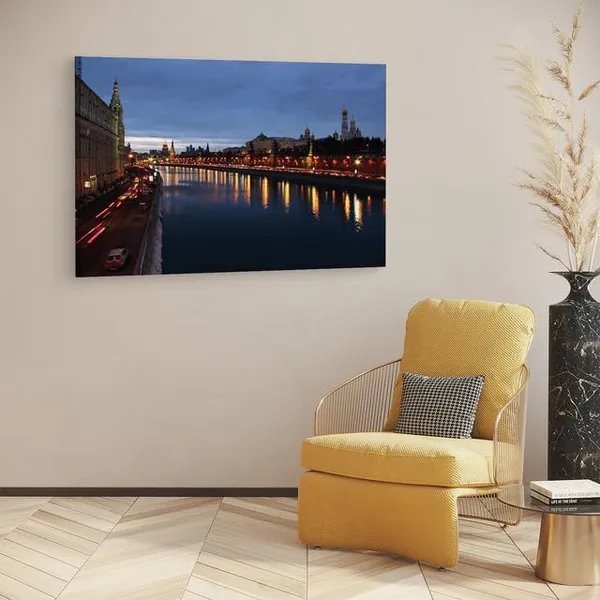 Multicolor_Moskva_River,_Wooden_Framed_Canvas_Paintings_|_For_Home_Decor_|_Bedroom,_Living_Room,Wall_Decoration_|_Wall_Art_Painting,_Ct0208,_Size_16_X_24_In