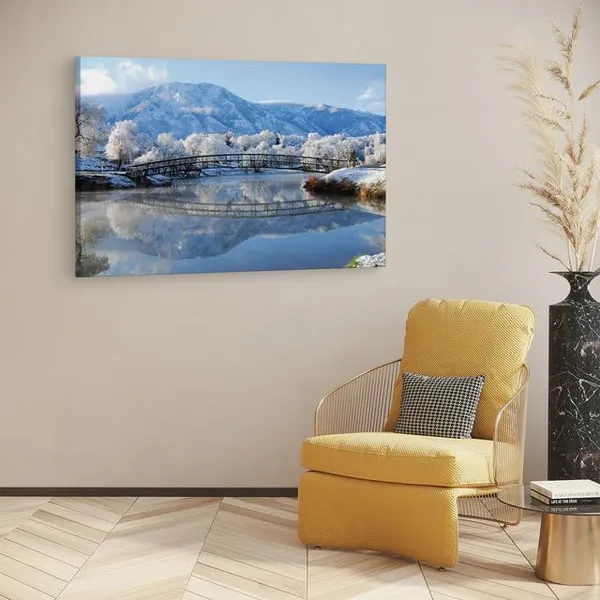 Multicolor_Winter_Bridge,_Wooden_Framed_Canvas_Paintings_|_For_Home_Decor_|_Bedroom,_Living_Room,Wall_Decoration_|_Wall_Art_Painting,_Ct0211,_Size_16_X_24_In