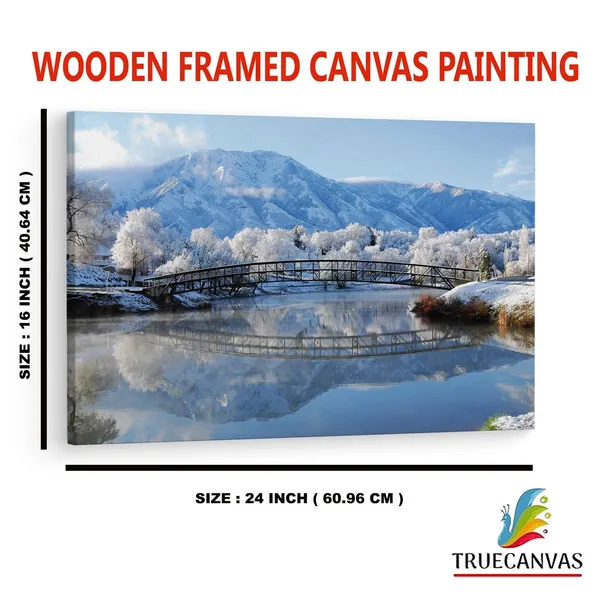 Multicolor_Winter_Bridge,_Wooden_Framed_Canvas_Paintings_|_For_Home_Decor_|_Bedroom,_Living_Room,Wall_Decoration_|_Wall_Art_Painting,_Ct0211,_Size_16_X_24_In