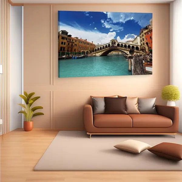 Multicolor_Rialto_Bridge,_Wooden_Framed_Canvas_Paintings_|_For_Home_Decor_|_Bedroom,_Living_Room,Wall_Decoration_|_Wall_Art_Painting,_Ct0212,_Size_16_X_24_In