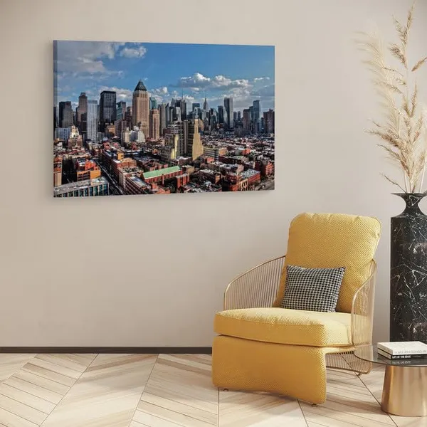Multicolor_Manhattan_Skyline_Z40,_Wooden_Framed_Canvas_Paintings_|_For_Home_Decor_|_Bedroom,_Living_Room,Wall_Decoration_|_Wall_Art_Painting,_Ct0213,_Size_16_X_24_In