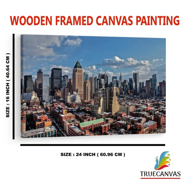 Multicolor_Manhattan_Skyline_Z40,_Wooden_Framed_Canvas_Paintings_|_For_Home_Decor_|_Bedroom,_Living_Room,Wall_Decoration_|_Wall_Art_Painting,_Ct0213,_Size_16_X_24_In