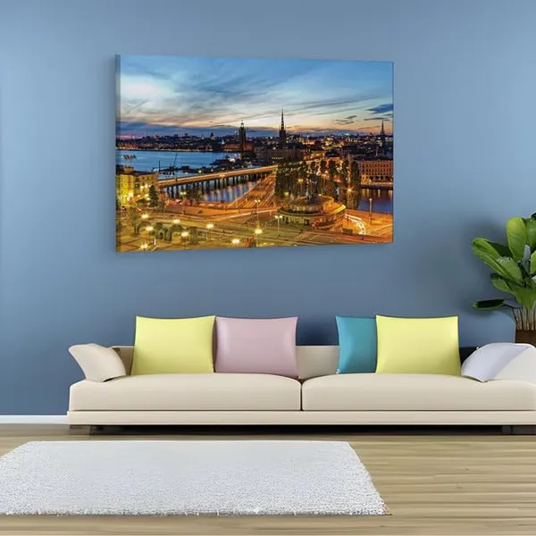 Multicolor_Stockholm_Wallpaper_Hd,_Wooden_Framed_Canvas_Paintings_|_For_Home_Decor_|_Bedroom,_Living_Room,Wall_Decoration_|_Wall_Art_Painting,_Ct0214,_Size_16_X_24_In