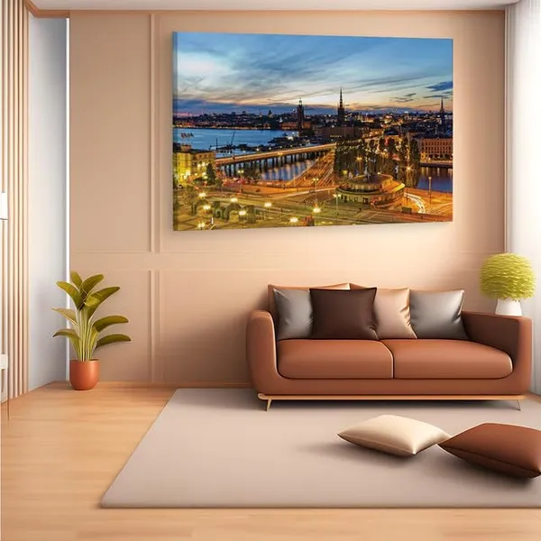 Multicolor_Stockholm_Wallpaper_Hd,_Wooden_Framed_Canvas_Paintings_|_For_Home_Decor_|_Bedroom,_Living_Room,Wall_Decoration_|_Wall_Art_Painting,_Ct0214,_Size_16_X_24_In