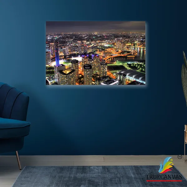 Multicolor_Yokohama_Prefecture,_Wooden_Framed_Canvas_Paintings_|_For_Home_Decor_|_Bedroom,_Living_Room,Wall_Decoration_|_Wall_Art_Painting,_Ct0216,_Size_16_X_24_In