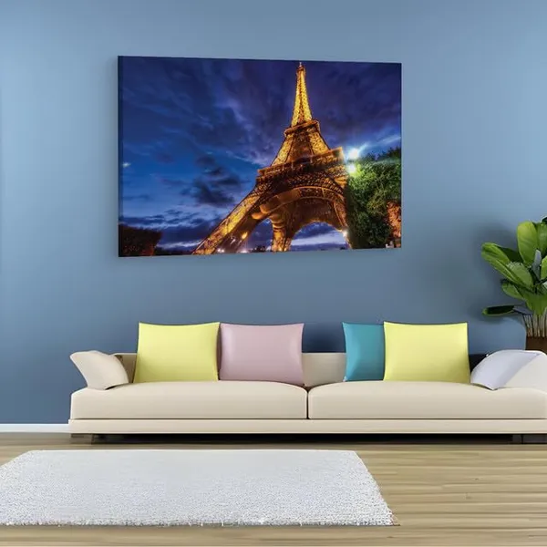 Multicolor_Eiffel_Tower,_Wooden_Framed_Canvas_Paintings_|_For_Home_Decor_|_Bedroom,_Living_Room,Wall_Decoration_|_Wall_Art_Painting,_Ct0217,_Size_16_X_24_In