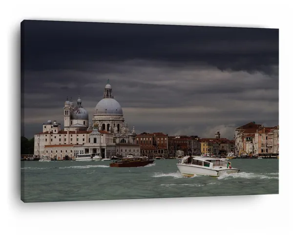 Multicolor_Punta_Della_Dogana,_Wooden_Framed_Canvas_Paintings_|_For_Home_Decor_|_Bedroom,_Living_Room,Wall_Decoration_|_Wall_Art_Painting,_Ct0219,_Size_16_X_24_In