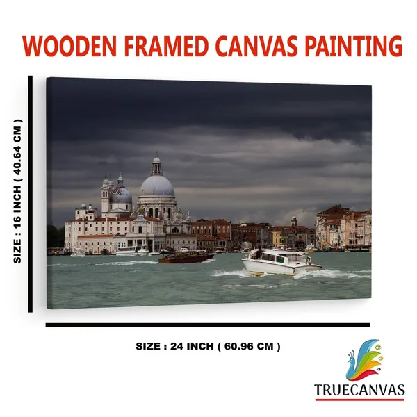 Multicolor_Punta_Della_Dogana,_Wooden_Framed_Canvas_Paintings_|_For_Home_Decor_|_Bedroom,_Living_Room,Wall_Decoration_|_Wall_Art_Painting,_Ct0219,_Size_16_X_24_In