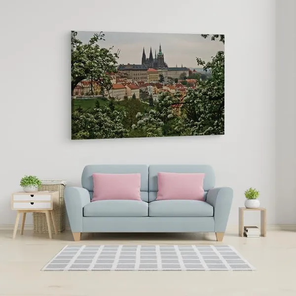 Multicolor_Prague_Castle,_Wooden_Framed_Canvas_Paintings_|_For_Home_Decor_|_Bedroom,_Living_Room,Wall_Decoration_|_Wall_Art_Painting,_Ct0220,_Size_16_X_24_In