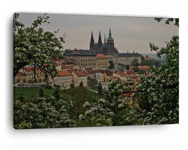 Multicolor_Prague_Castle,_Wooden_Framed_Canvas_Paintings_|_For_Home_Decor_|_Bedroom,_Living_Room,Wall_Decoration_|_Wall_Art_Painting,_Ct0220,_Size_16_X_24_In