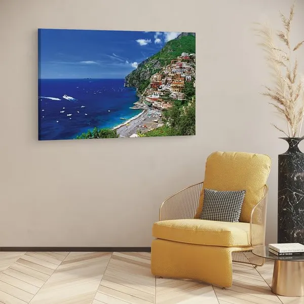 Multicolor_Amalfi_Coast,_Wooden_Framed_Canvas_Paintings_|_For_Home_Decor_|_Bedroom,_Living_Room,Wall_Decoration_|_Wall_Art_Painting,_Ct0221,_Size_16_X_24_In