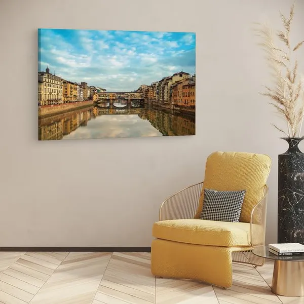 Multicolor_Ponte_Vecchio,_Wooden_Framed_Canvas_Paintings_|_For_Home_Decor_|_Bedroom,_Living_Room,Wall_Decoration_|_Wall_Art_Painting,_Ct0222,_Size_16_X_24_In