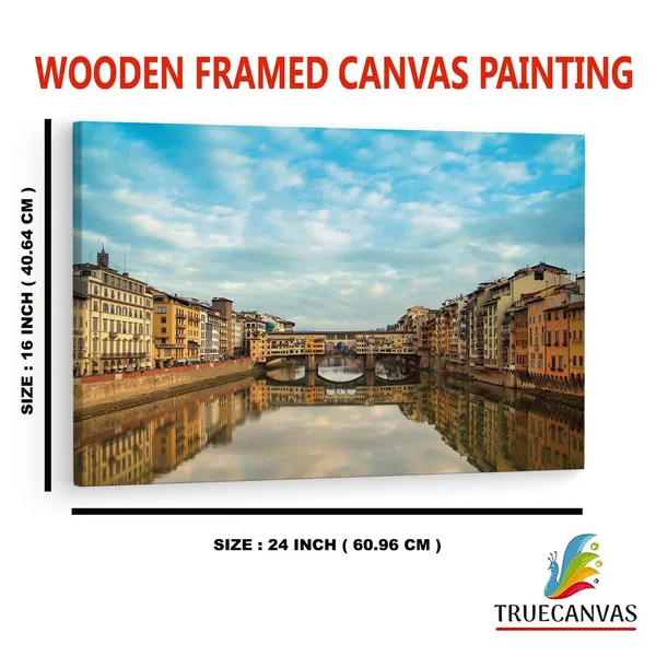 Multicolor_Ponte_Vecchio,_Wooden_Framed_Canvas_Paintings_|_For_Home_Decor_|_Bedroom,_Living_Room,Wall_Decoration_|_Wall_Art_Painting,_Ct0222,_Size_16_X_24_In