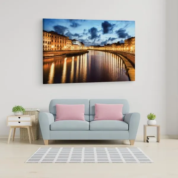 Multicolor_Arno_River,_Wooden_Framed_Canvas_Paintings_|_For_Home_Decor_|_Bedroom,_Living_Room,Wall_Decoration_|_Wall_Art_Painting,_Ct0223,_Size_16_X_24_In