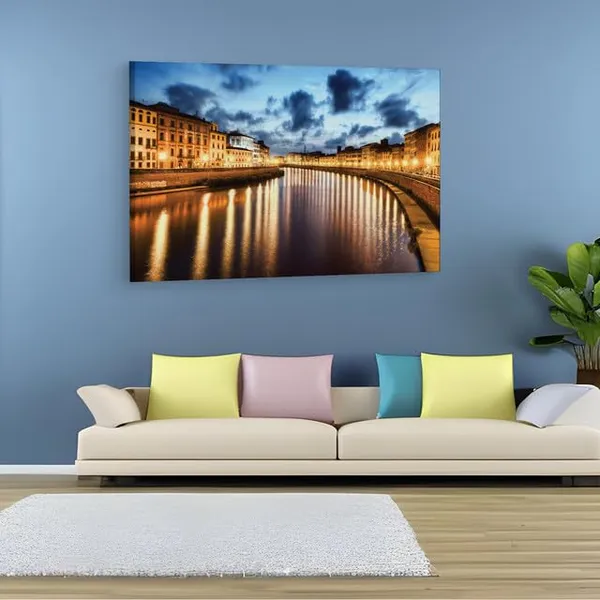 Multicolor_Arno_River,_Wooden_Framed_Canvas_Paintings_|_For_Home_Decor_|_Bedroom,_Living_Room,Wall_Decoration_|_Wall_Art_Painting,_Ct0223,_Size_16_X_24_In