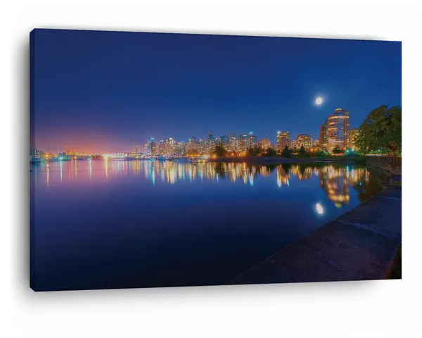 Multicolor_English_Bay_(Vancouver),_Wooden_Framed_Canvas_Paintings_|_For_Home_Decor_|_Bedroom,_Living_Room,Wall_Decoration_|_Wall_Art_Painting,_Ct0228,_Size_16_X_24_In