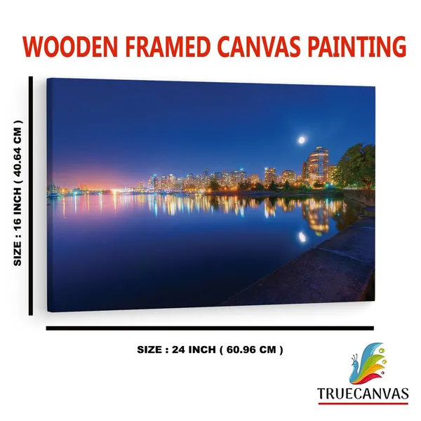 Multicolor_English_Bay_(Vancouver),_Wooden_Framed_Canvas_Paintings_|_For_Home_Decor_|_Bedroom,_Living_Room,Wall_Decoration_|_Wall_Art_Painting,_Ct0228,_Size_16_X_24_In