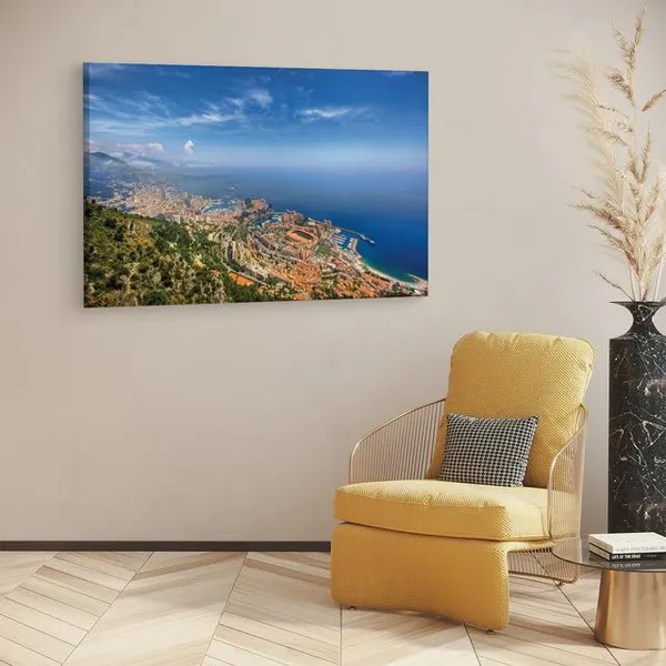 Multicolor_Panoramic_Monaco,_Wooden_Framed_Canvas_Paintings_|_For_Home_Decor_|_Bedroom,_Living_Room,Wall_Decoration_|_Wall_Art_Painting,_Ct0231,_Size_16_X_24_In