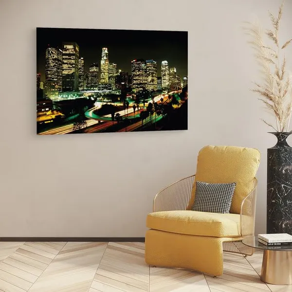 Multicolor_Los_Angeles_City_Night,_Wooden_Framed_Canvas_Paintings_|_For_Home_Decor_|_Bedroom,_Living_Room,Wall_Decoration_|_Wall_Art_Painting,_Ct0232,_Size_16_X_24_In