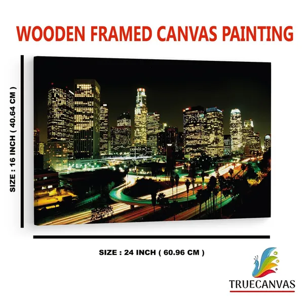 Multicolor_Los_Angeles_City_Night,_Wooden_Framed_Canvas_Paintings_|_For_Home_Decor_|_Bedroom,_Living_Room,Wall_Decoration_|_Wall_Art_Painting,_Ct0232,_Size_16_X_24_In
