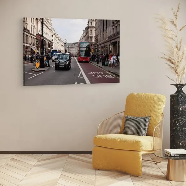 Multicolor_London,_Street,_Traffic,_Wooden_Framed_Canvas_Paintings_|_For_Home_Decor_|_Bedroom,_Living_Room,Wall_Decoration_|_Wall_Art_Painting,_Ct0233,_Size_16_X_24_In