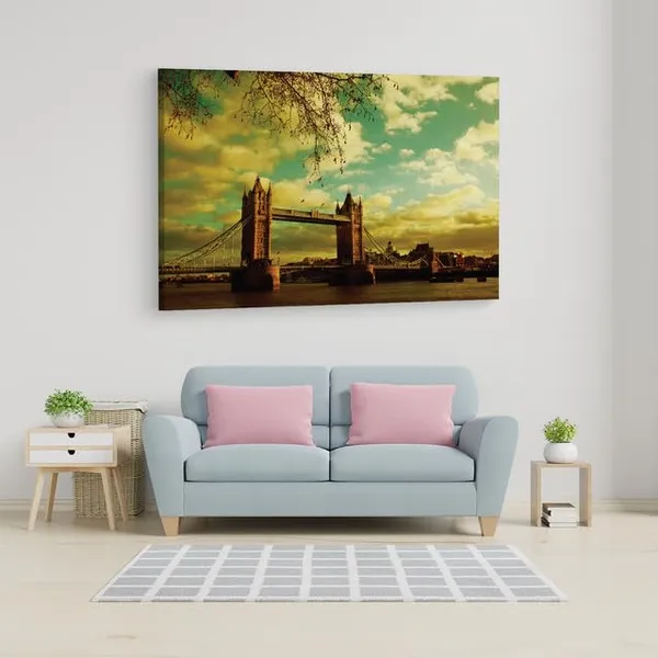 Multicolor_Tower_Bridge,_Wooden_Framed_Canvas_Paintings_|_For_Home_Decor_|_Bedroom,_Living_Room,Wall_Decoration_|_Wall_Art_Painting,_Ct0234,_Size_16_X_24_In