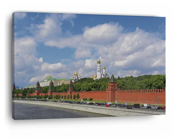 Multicolor_The_Moscow_Kremlin,_Wooden_Framed_Canvas_Paintings_|_For_Home_Decor_|_Bedroom,_Living_Room,Wall_Decoration_|_Wall_Art_Painting,_Ct0235,_Size_16_X_24_In
