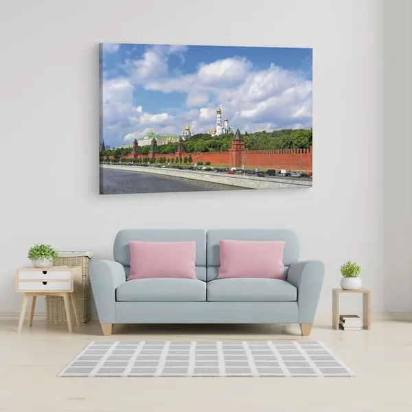 Multicolor_The_Moscow_Kremlin,_Wooden_Framed_Canvas_Paintings_|_For_Home_Decor_|_Bedroom,_Living_Room,Wall_Decoration_|_Wall_Art_Painting,_Ct0235,_Size_16_X_24_In