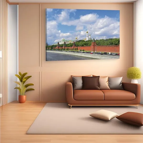 Multicolor_The_Moscow_Kremlin,_Wooden_Framed_Canvas_Paintings_|_For_Home_Decor_|_Bedroom,_Living_Room,Wall_Decoration_|_Wall_Art_Painting,_Ct0235,_Size_16_X_24_In
