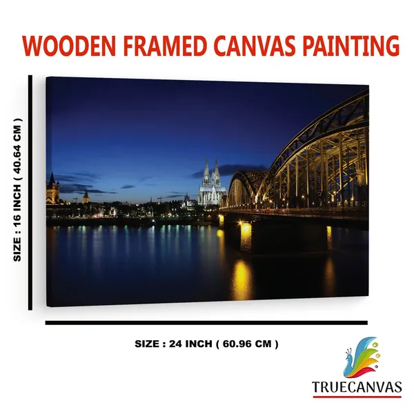 Multicolor_Hohenzollern_Bridge,_Wooden_Framed_Canvas_Paintings_|_For_Home_Decor_|_Bedroom,_Living_Room,Wall_Decoration_|_Wall_Art_Painting,_Ct0236,_Size_16_X_24_In