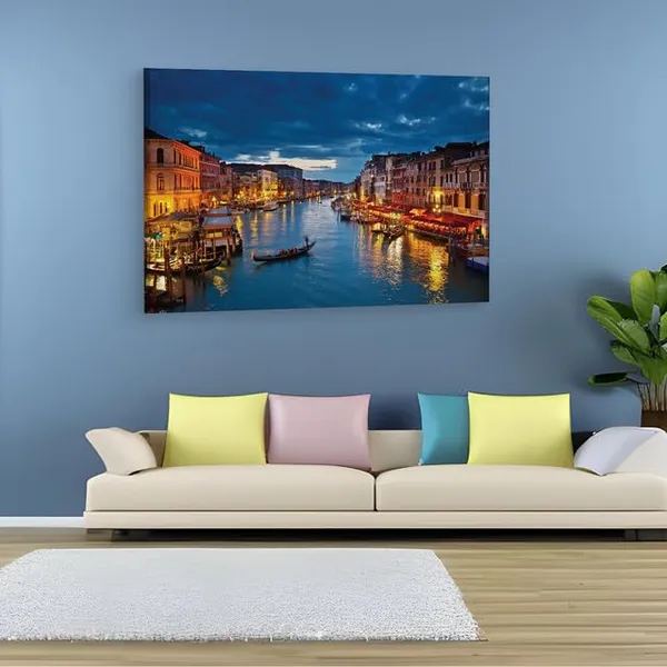 Multicolor_Grand_Canal,_Wooden_Framed_Canvas_Paintings_|_For_Home_Decor_|_Bedroom,_Living_Room,Wall_Decoration_|_Wall_Art_Painting,_Ct0238,_Size_16_X_24_In
