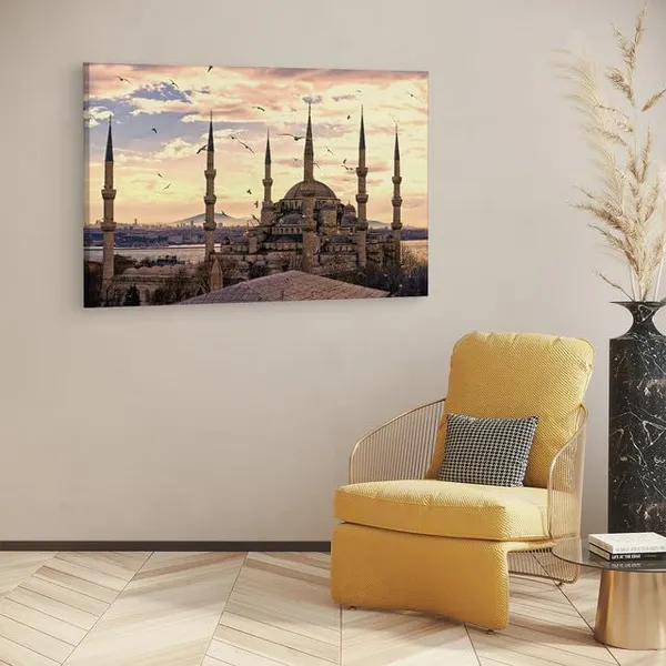 Multicolor_The_Blue_Mosque,_Wooden_Framed_Canvas_Paintings_|_For_Home_Decor_|_Bedroom,_Living_Room,Wall_Decoration_|_Wall_Art_Painting,_Ct0239,_Size_16_X_24_In
