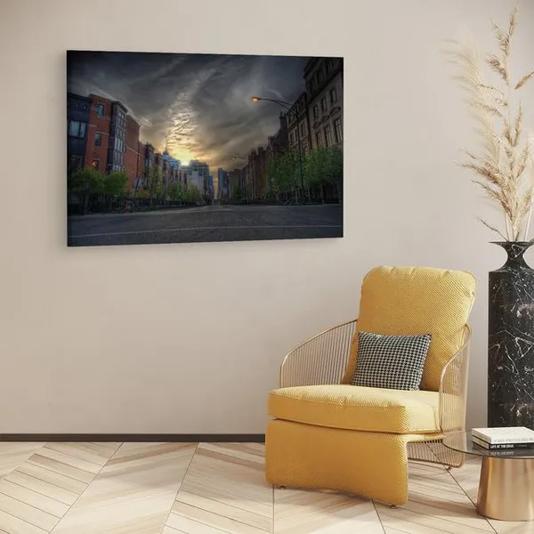 Multicolor_Empty_Street,_Wooden_Framed_Canvas_Paintings_|_For_Home_Decor_|_Bedroom,_Living_Room,Wall_Decoration_|_Wall_Art_Painting,_Ct0240,_Size_16_X_24_In