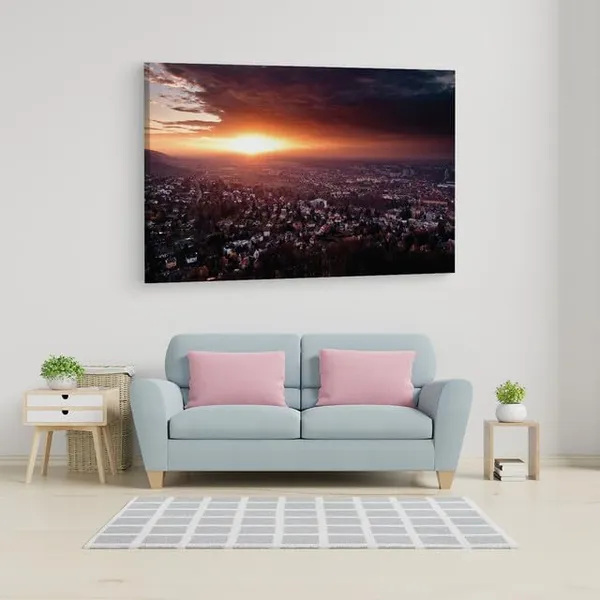 Multicolor_Sunset_City_Germany,_Wooden_Framed_Canvas_Paintings_|_For_Home_Decor_|_Bedroom,_Living_Room,Wall_Decoration_|_Wall_Art_Painting,_Ct0242,_Size_16_X_24_In