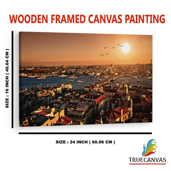 Multicolor_Istanbul_-_Duvar_Ka??D?,_Wooden_Framed_Canvas_Paintings_|_For_Home_Decor_|_Bedroom,_Living_Room,Wall_Decoration_|_Wall_Art_Painting,_Ct0243,_Size_16_X_24_In