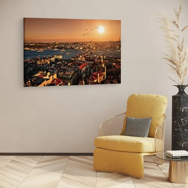 Multicolor_Istanbul_-_Duvar_Ka??D?,_Wooden_Framed_Canvas_Paintings_|_For_Home_Decor_|_Bedroom,_Living_Room,Wall_Decoration_|_Wall_Art_Painting,_Ct0243,_Size_16_X_24_In