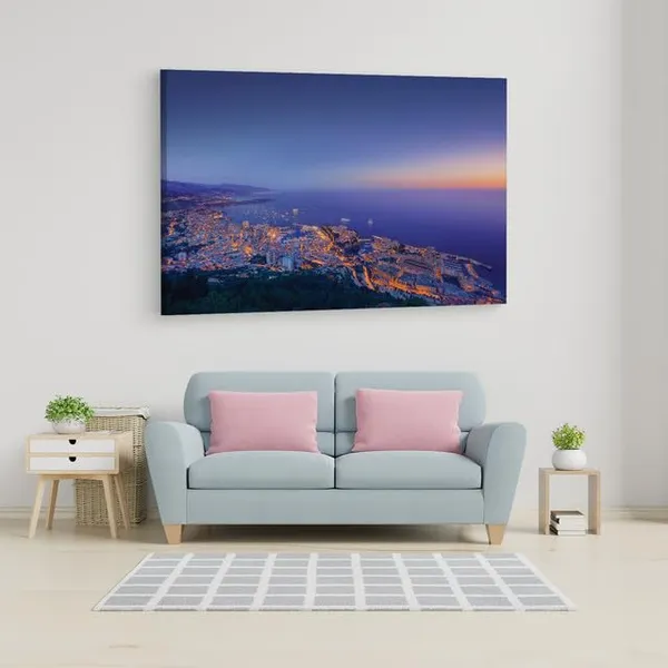 Multicolor_Monaco_Wide_Background,_Wooden_Framed_Canvas_Paintings_|_For_Home_Decor_|_Bedroom,_Living_Room,Wall_Decoration_|_Wall_Art_Painting,_Ct0246,_Size_16_X_24_In
