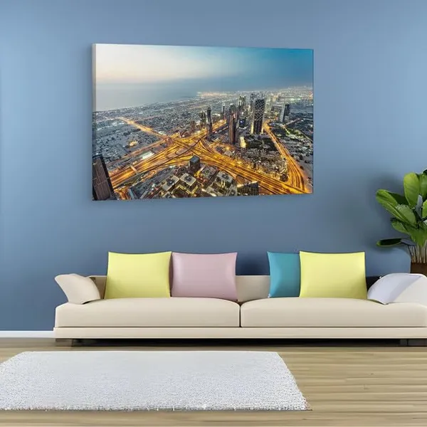 Multicolor_Burj_Khalifa,_Wooden_Framed_Canvas_Paintings_|_For_Home_Decor_|_Bedroom,_Living_Room,Wall_Decoration_|_Wall_Art_Painting,_Ct0248,_Size_16_X_24_In
