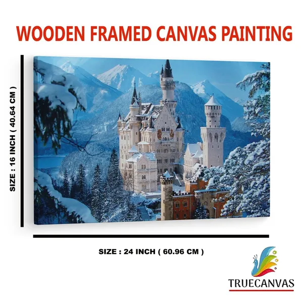Multicolor_Neuschwanstein_Castle,_Wooden_Framed_Canvas_Paintings_|_For_Home_Decor_|_Bedroom,_Living_Room,Wall_Decoration_|_Wall_Art_Painting,_Ct0256,_Size_16_X_24_In