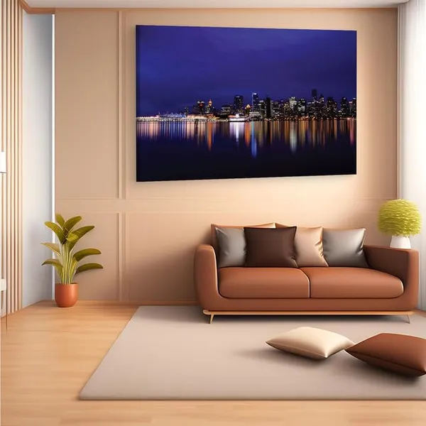 Multicolor_Vancouver_Skyline_At_Night_4K,_Wooden_Framed_Canvas_Paintings_|_For_Home_Decor_|_Bedroom,_Living_Room,Wall_Decoration_|_Wall_Art_Painting,_Ct0258,_Size_16_X_24_In