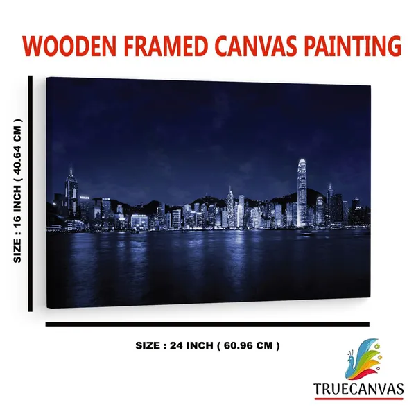 Multicolor_Hong_Kong_Skyline,_Wooden_Framed_Canvas_Paintings_|_For_Home_Decor_|_Bedroom,_Living_Room,Wall_Decoration_|_Wall_Art_Painting,_Ct0262,_Size_16_X_24_In